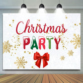 Weiß Schneeflocke Bogen Binden Party Weihnachten Hintergrund